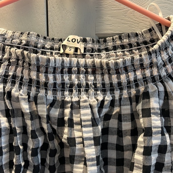 Black and white check crop top - Picture 4 of 4